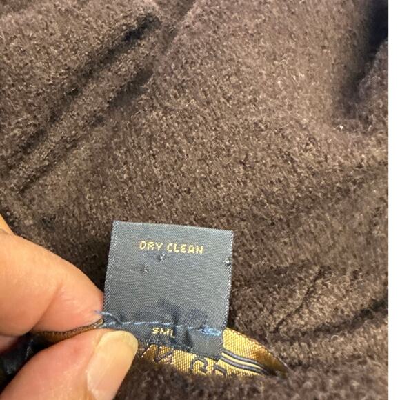 Vintage Herman Geist Womens Brown Cardigan Sweater Size Petite Small Wool Zip - Picture 5 of 5